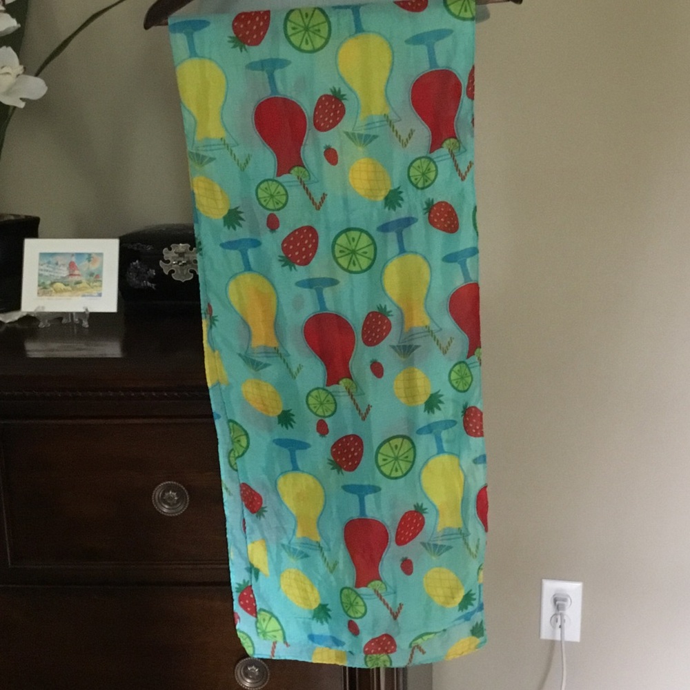 Vibrant Fruit Print Scarf